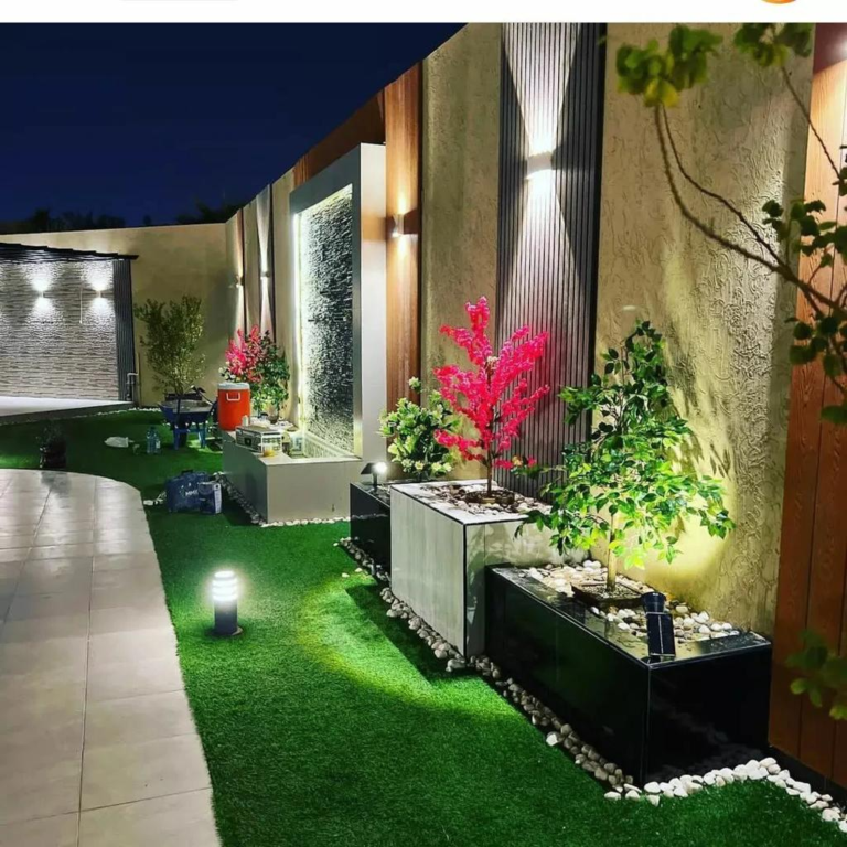 تنسيق حدائق فلل بالجبيل بأسلوب عصري وعملي